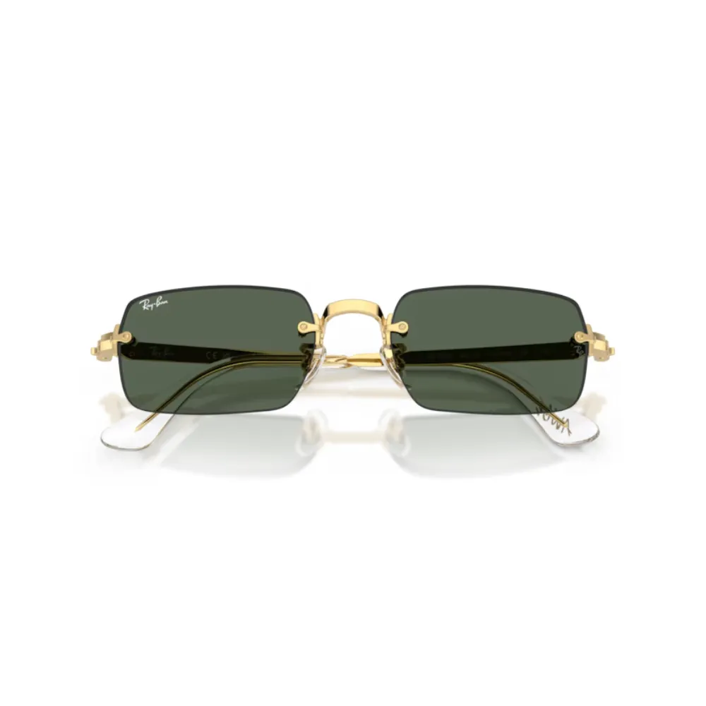 【RayBan 雷朋】方框太陽眼鏡/芒金|深綠色#RB3928 00171-54mm 5807