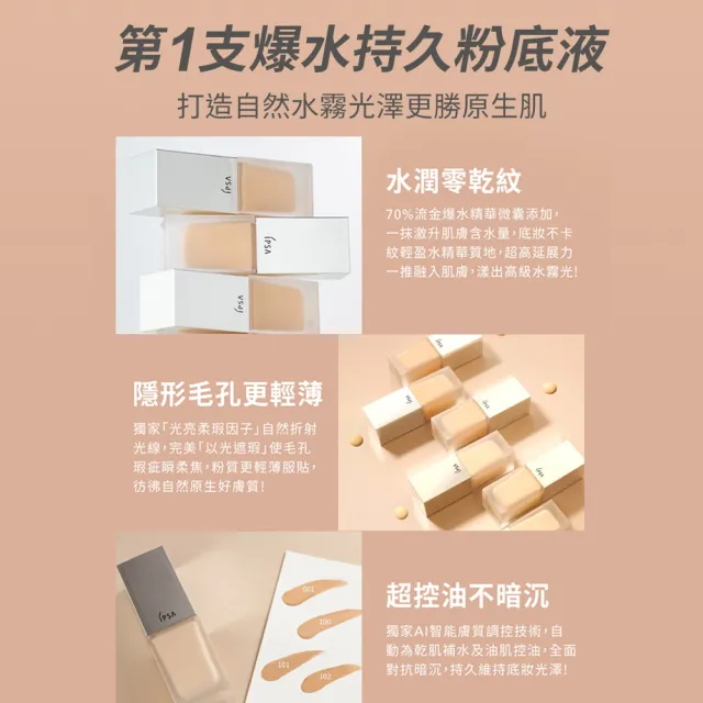 【IPSA 茵芙莎】官方直營 輕裸精華粉底組 粉底/底妝/粉底液/持妝/控油(輕裸水光粉底液 25ml)