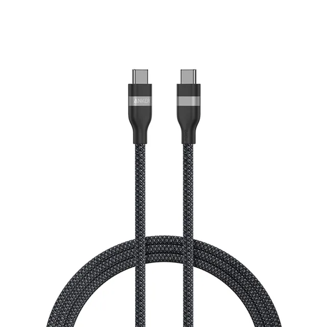 【Anker】二入組 官方授權直營 A82E2超軟充電線Type-C 240W1.8m(黑白綠/Type-C/安卓/iPhone16/筆電/Switch)