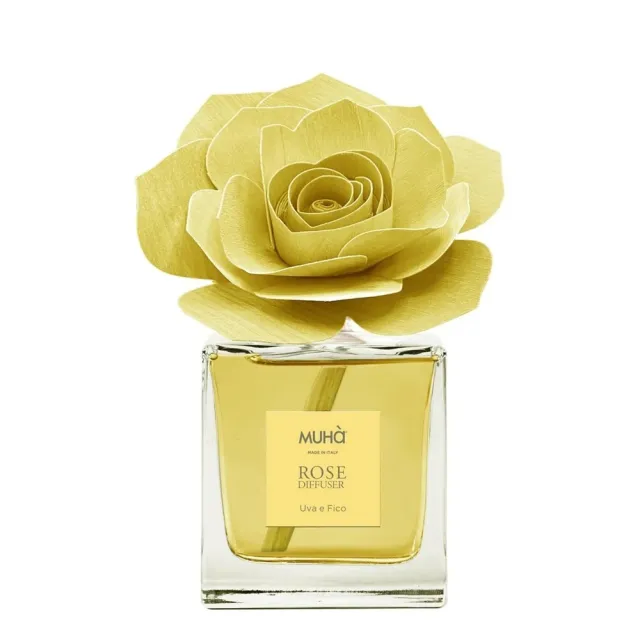 【MUHa】義大利進口室內香氛-黃玫瑰花-白葡果漾 100ml( 室內擴香 居家香氛)