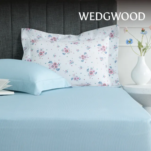 【WEDGWOOD】經典印花床包枕套三件組 加大(天絲/純棉任選)