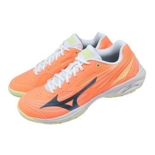 【MIZUNO 美津濃】羽球鞋 Wave Claw 4 男鞋 寬楦 橘 緩震 回彈 運動鞋 71GA2643-13