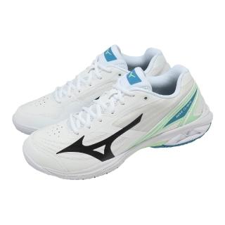 【MIZUNO 美津濃】羽球鞋 Wave Claw 4 男女鞋 寬楦 白 緩震 回彈 運動鞋 71GA2643-14