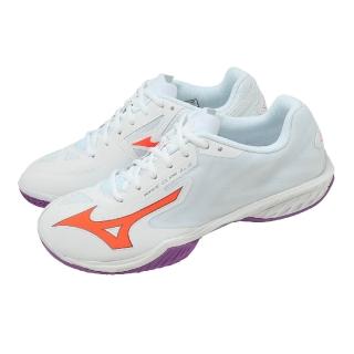 【MIZUNO 美津濃】羽球鞋 Wave Claw EL 2 男鞋 女鞋 寬楦 白 緩衝 抓地 71GA2583-91