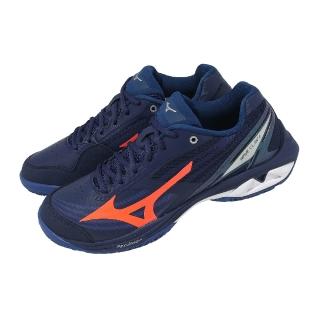 【MIZUNO 美津濃】羽球鞋 Wave Claw 4 男鞋 寬楦 藍 緩震 回彈 運動鞋 71GA2643-12