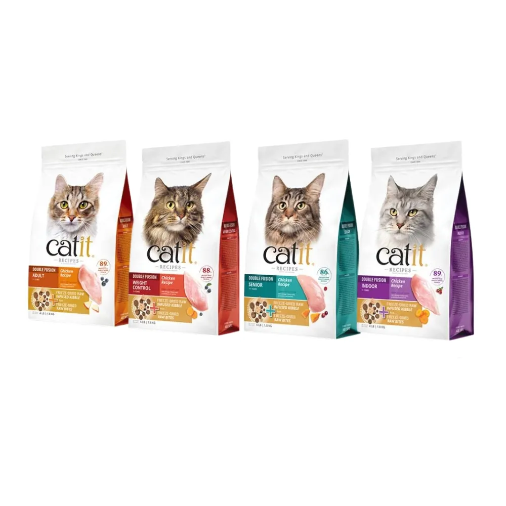【CATIT 嘿卡堤】三鮮凍乾糧雞肉口味系列  1.8kg/包；兩包組(凍乾飼料 貓糧 室內貓 成貓)