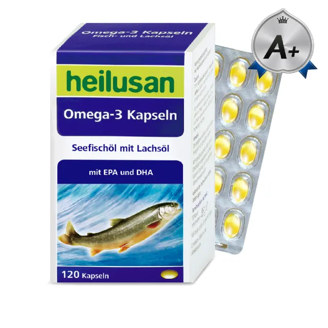 【Heilusan 好立善】純淨深海鮭魚油120粒(Omega3EPA+DHA小分子蒸餾 無多餘化學加工無重金屬TG型)
