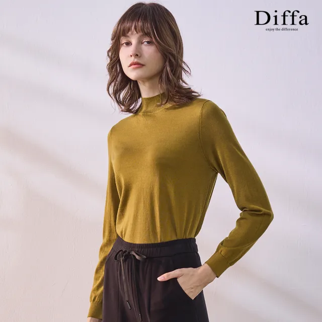 【Diffa】半高領毛衣-女