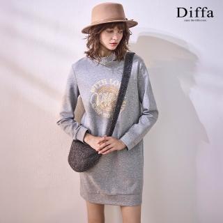 【Diffa】Difference領抽繩連身洋裝-女