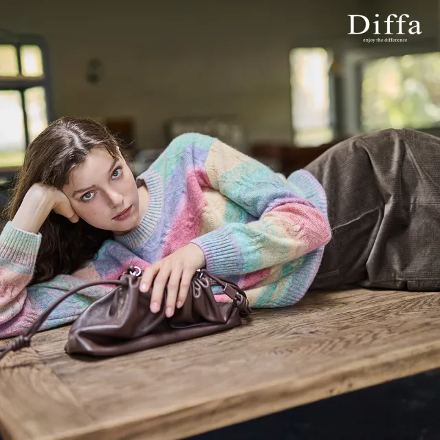 【Diffa】條絨A字長裙-女