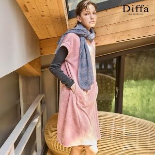 【Diffa】連袖美型剪裁連身洋裝-女