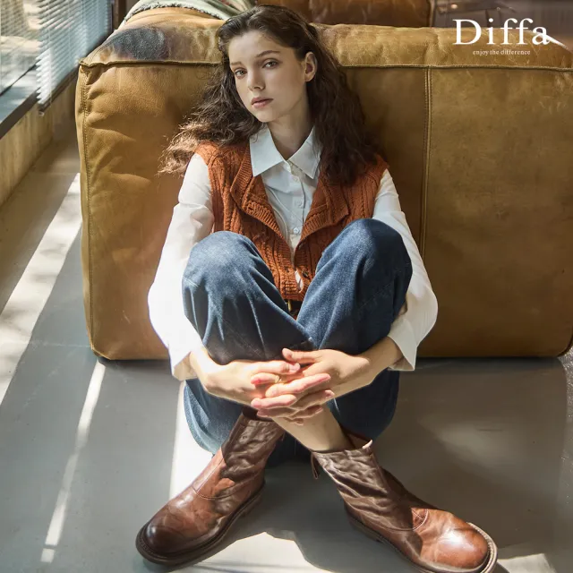 【Diffa】兩穿背心毛衣-女