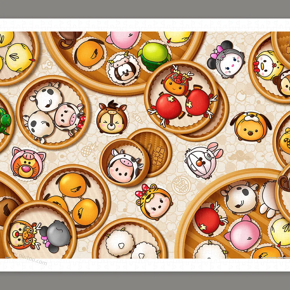 【Pintoo】迪士尼 - Tsum Tsum - 生肖包子 - 拼圖1000片