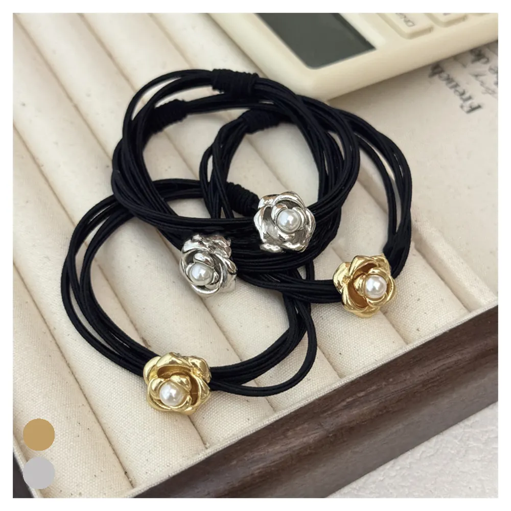 【NANA】娜娜 復古簡約珍珠花朵百搭髮圈兩入組 N113052705(珍珠 花朵 髮圈兩入組)