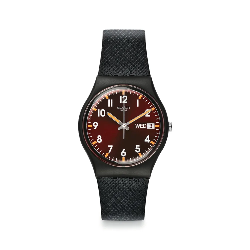 【SWATCH】SIR RED 經典手錶/男錶/女錶/瑞士製造 SO28B704(34mm)