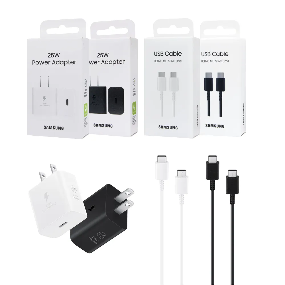 【Samsung 三星】原廠公司貨 T2510 超快充25W + DA705 3A 雙Type C線 1m(盒裝)