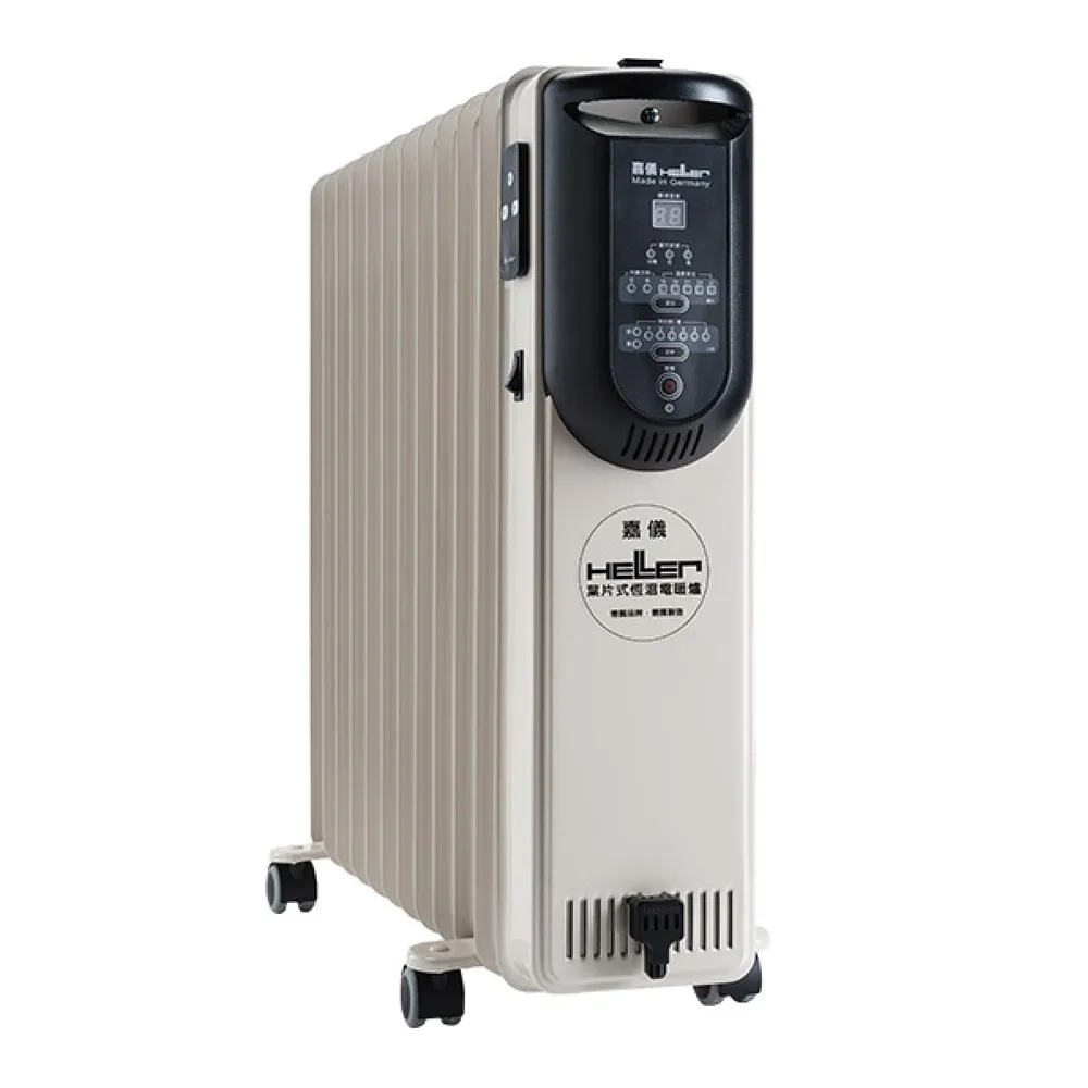 【嘉儀HELLER】電子式恆溫葉片電暖器 12片基本款  KED-512T(微電腦面板/搖控功能/德國製造)