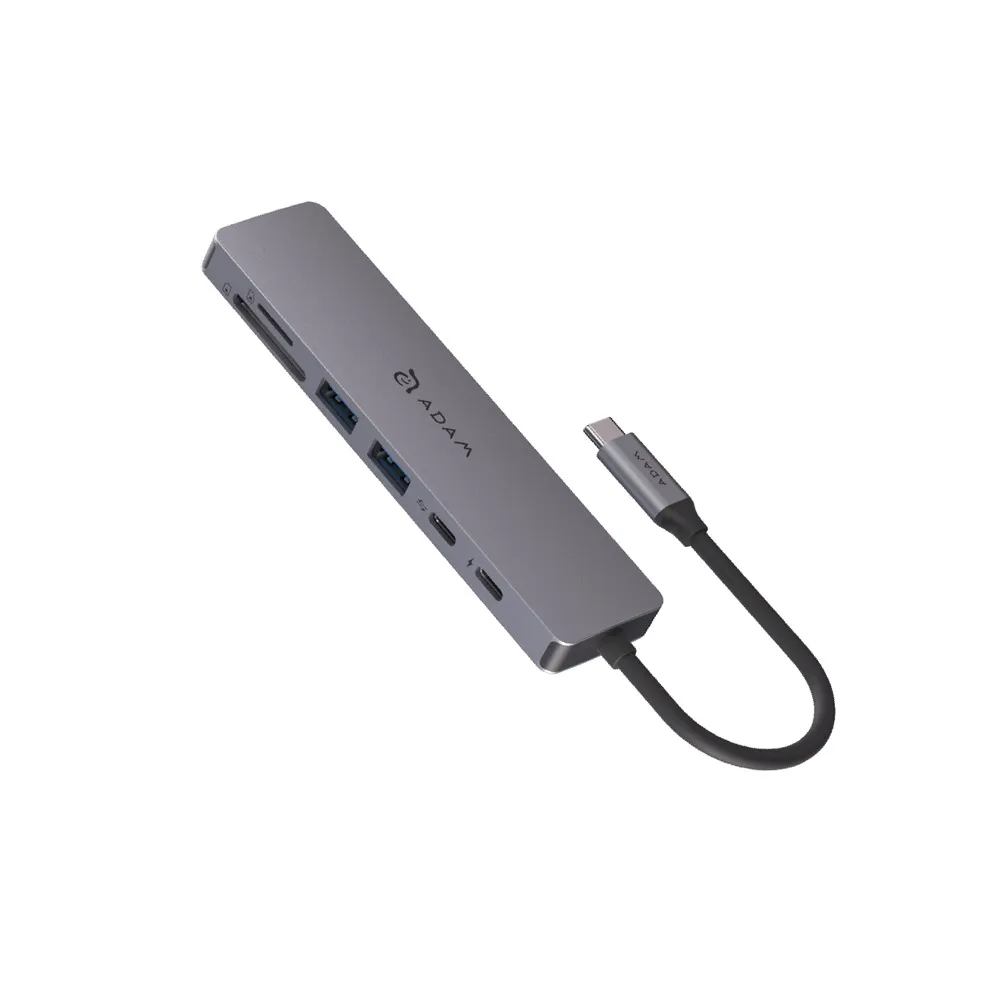【ADAM 亞果元素】Hub SE07 USB-C 七合一多功能集線器(隨插即用)