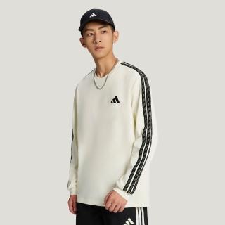 【adidas 愛迪達】St 3st Ls Tee 男 長袖上衣 休閒長袖 純棉 白(KX0485)