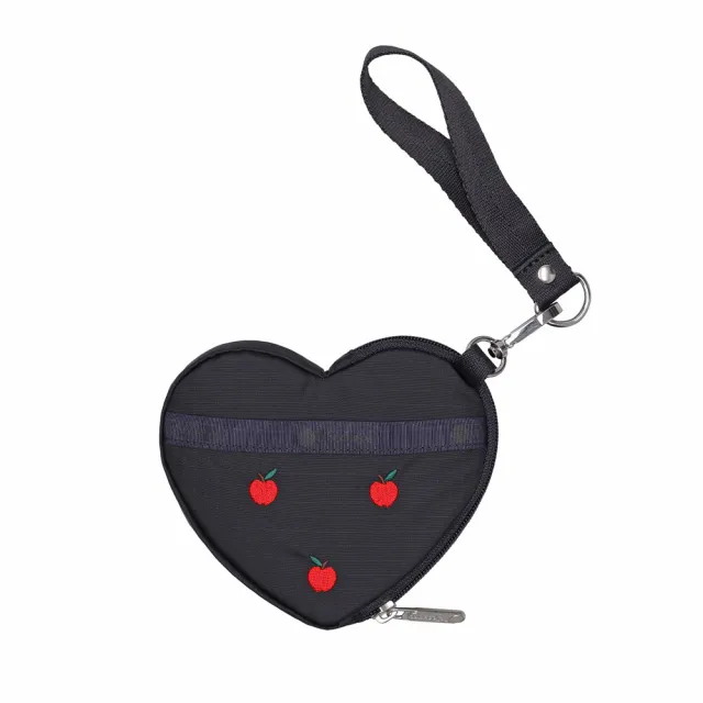 【Lesportsac】2026秋季新品 Heart Wristlet 愛心造型零錢包(3006) HG78刺繡紅蘋果