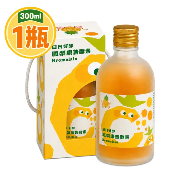 THIS味販賣部 日日好酵鳳梨康普酵素300mlx1瓶(禮盒)