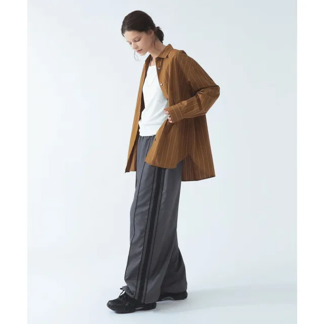 【BEAMS】官方旗艦館 Ray BEAMS / 女裝 直條紋 拼接 襯衫