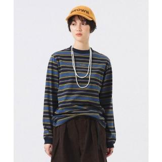 【BEAMS】官方旗艦館 BEAMS BOY / 女裝 刺繡 橫條紋 長袖 T恤