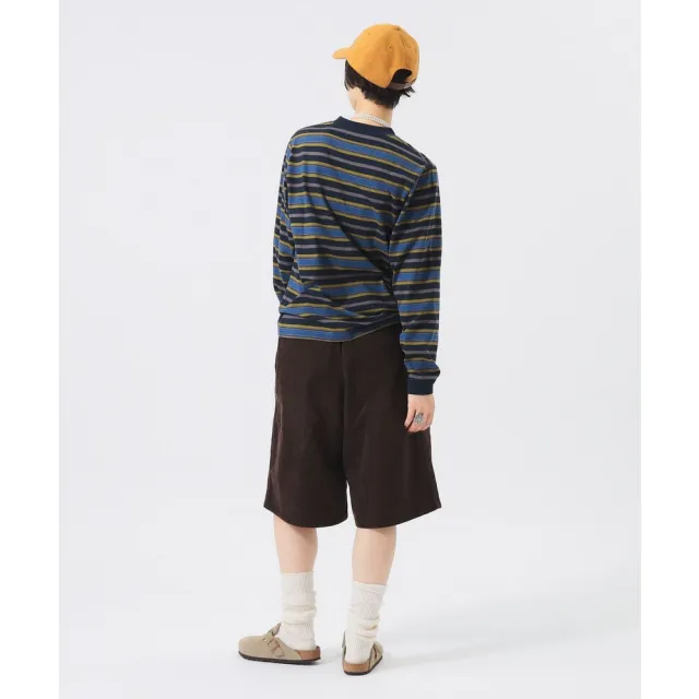 【BEAMS】官方旗艦館 BEAMS BOY / 女裝 刺繡 橫條紋 長袖 T恤