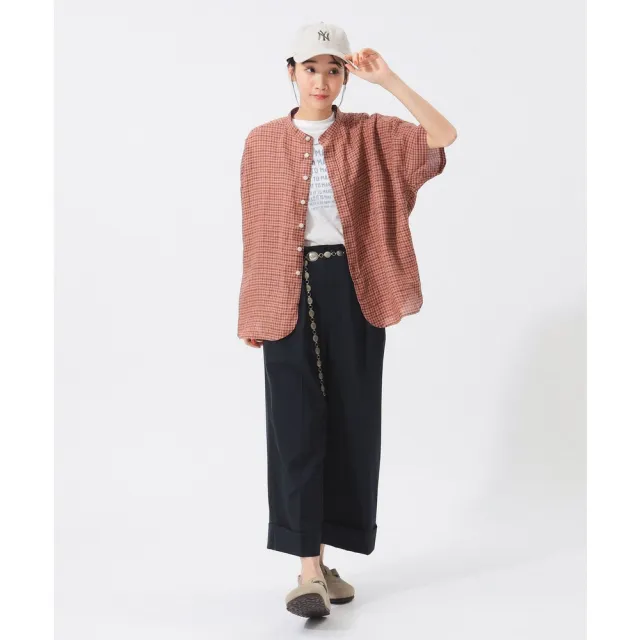 【BEAMS】官方旗艦館 BEAMS BOY / 女裝 混紡 寬版 長褲