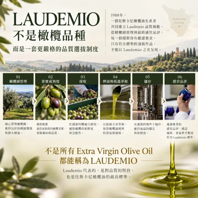 【Laudemio】森米西爾 小騎士 特級冷壓初榨橄欖油 500mlx2瓶 贈送鹽之花125g 特早摘、低酸值、生飲雙11