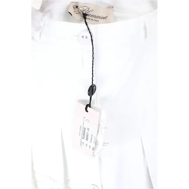 【Blumarine 布魯瑪琳】白色蕾絲花邊 A字中長裙(義大利精品 Jisoo私服品牌)