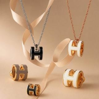【Hermes 愛馬仕】mini POP H 精緻飾品(項鍊/手環/針式耳環/夾式耳環)