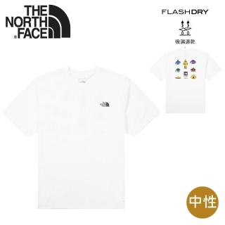 【The North Face】中性 (60週年裝備)排汗快乾短T AP《白》8GVU/吸濕排汗/圓領/運動上衣