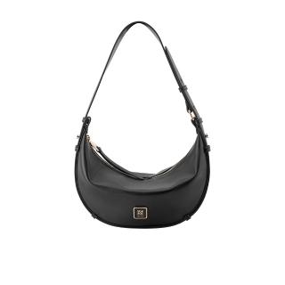 【NINE WEST】LARAMIE 彎月斜背包 肩背包-黑色(566773)