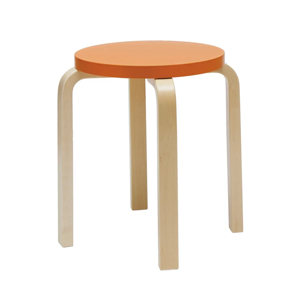 【北歐櫥窗】Artek Stool E60 四腳圓凳(橙橘)