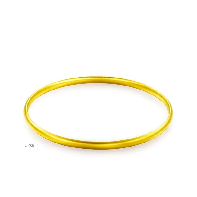 【周大福】傳承系列 素圈福鐲黃金手鐲_計價黃金(直徑56mm)