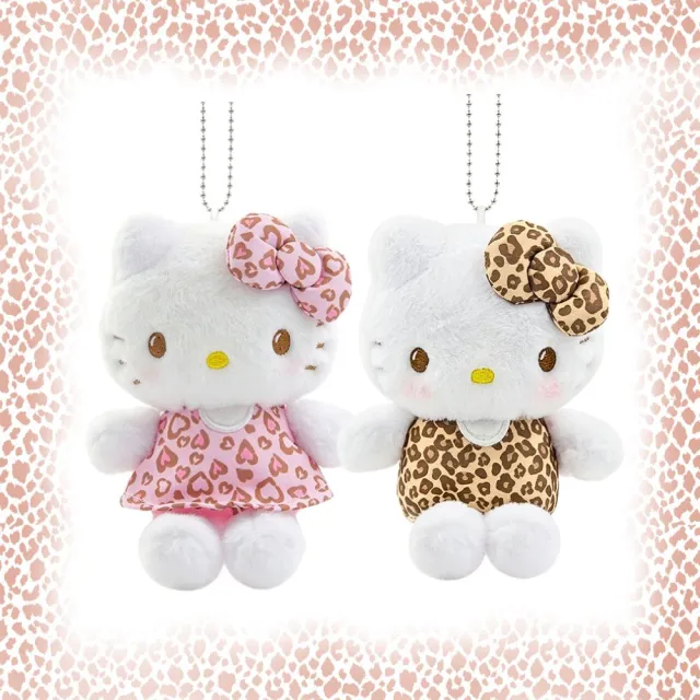 【SANRIO 三麗鷗】吊飾豹紋HELLO KITTY凱蒂貓吊飾玩偶吊飾名牌包吊飾鑰匙閨蜜女友生日禮物聖誕交換禮物