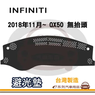 e系列汽車用品 INFINITI 2018年11月~ QX50 無抬頭 避光墊(黑色 長毛 短毛 避光毯 隔熱 阻光 遮陽)