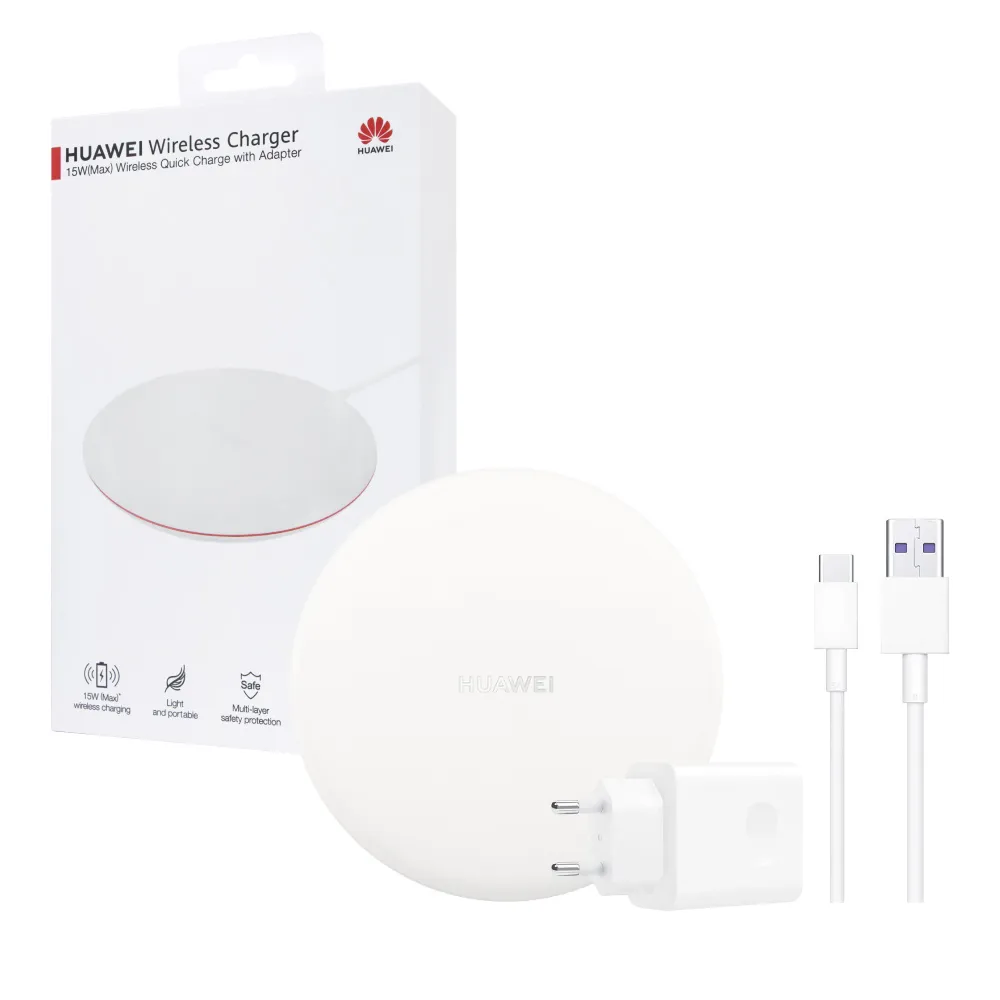 【HUAWEI 華為】原廠公司貨CP60 15W無線充電板 - 內附英規充電器+Type C線(盒裝)