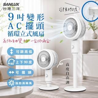 【SANLUX 台灣三洋】9吋渦輪旋風式空調電風扇/循環扇/立扇(SYEF-M06)強勁/低噪音