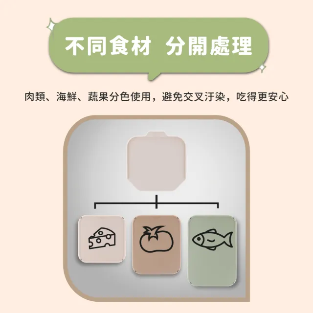 【Tefal 特福】巧變精靈系列砧板5件組(三款砧板、智慧集料器、收納架)