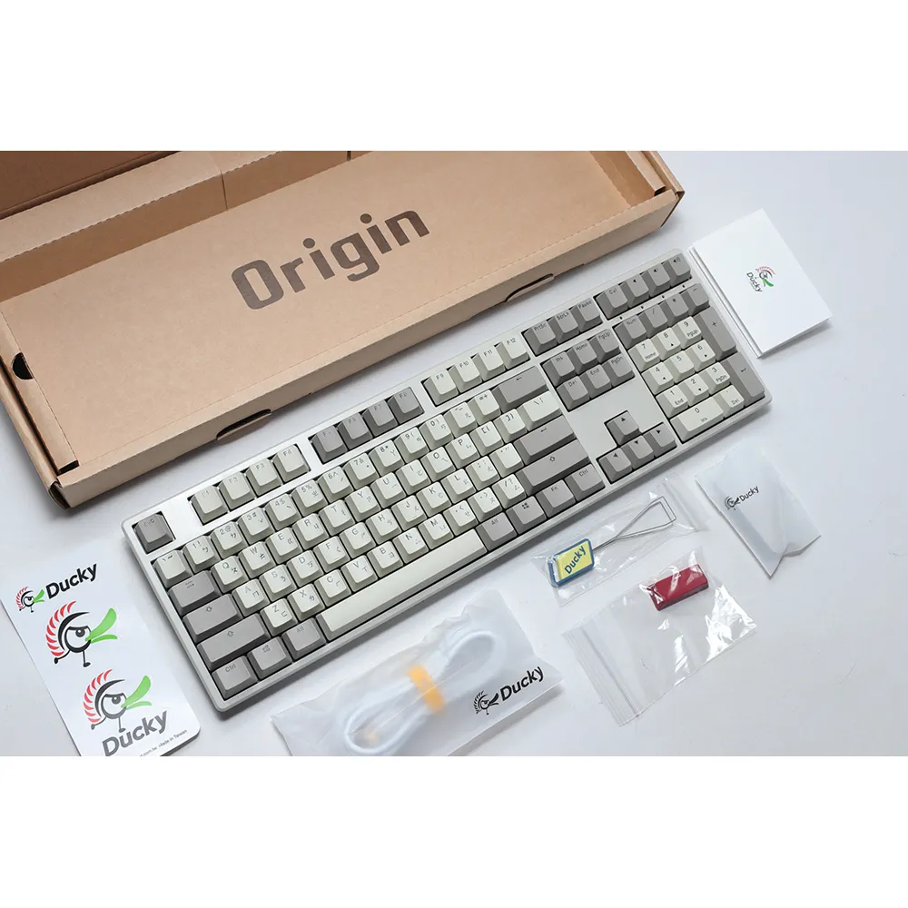 【Ducky】Origin 100%機械式鍵盤 復古色 中文 (茶軸/青軸/紅軸/銀軸)