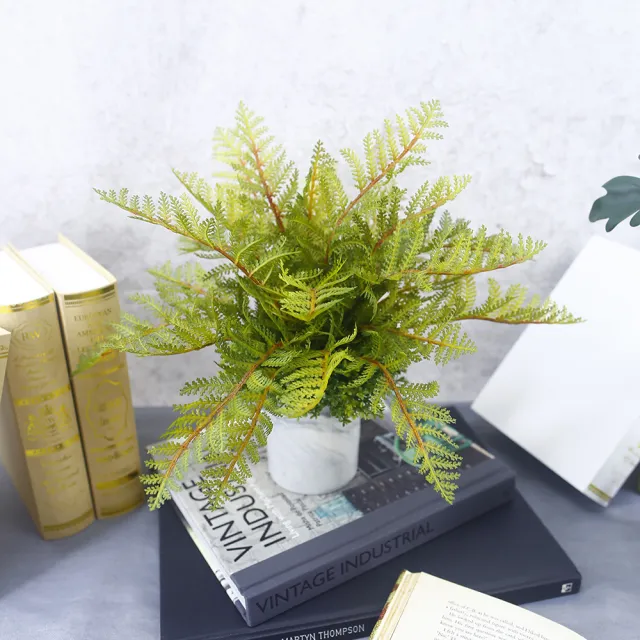 【HUGO DECO 榆果傢飾】高擬真蕨類小品盆栽(人造植栽/仿真植物/綠化/佈置)