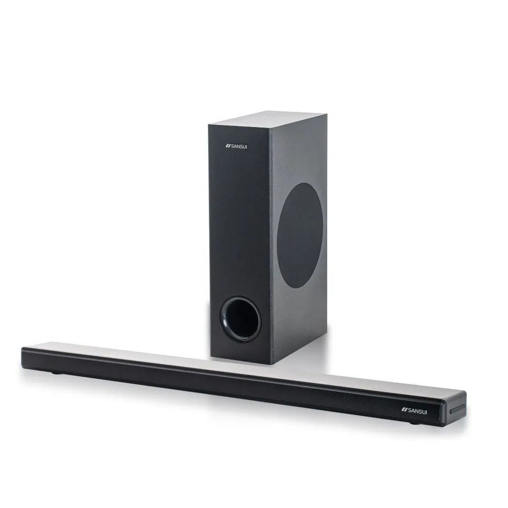 【SANSUI 山水】聲立方2.1聲道 重低音藍芽聲霸 家庭劇院SoundBar(SAS-202)