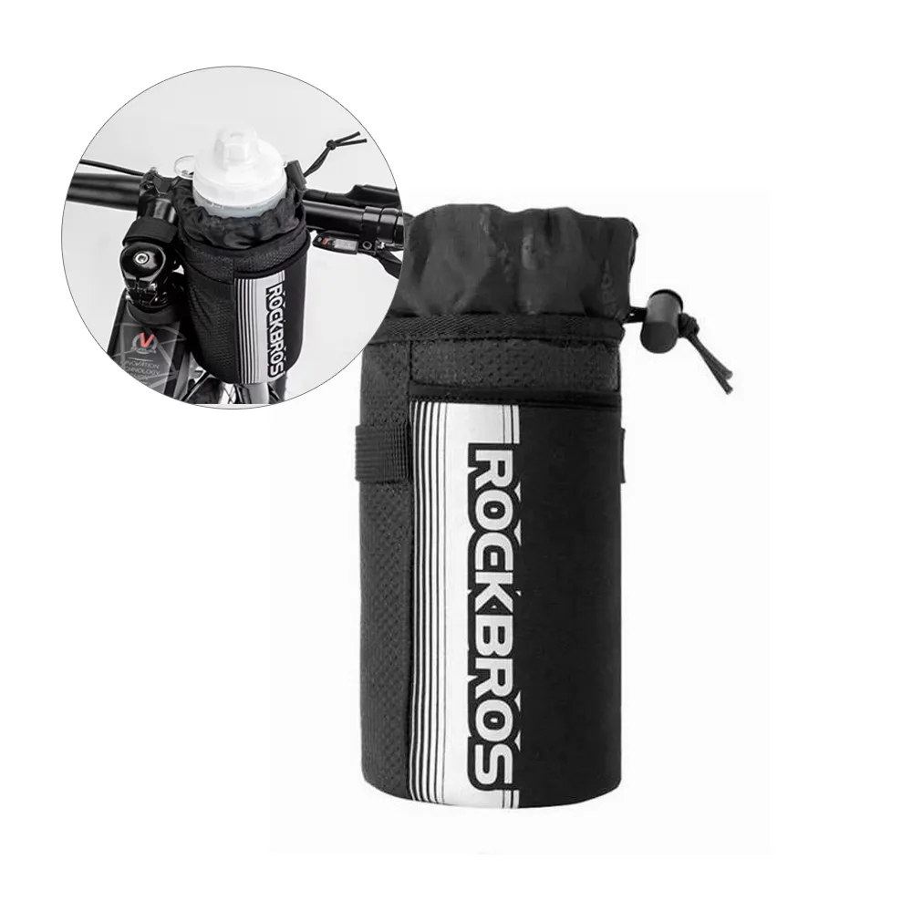 【ROCKBROS】洛克兄弟 自行車把手水壺包 1L(水壺收納/飲料袋/車把/龍頭/座墊包/車包/車袋/30120001001)