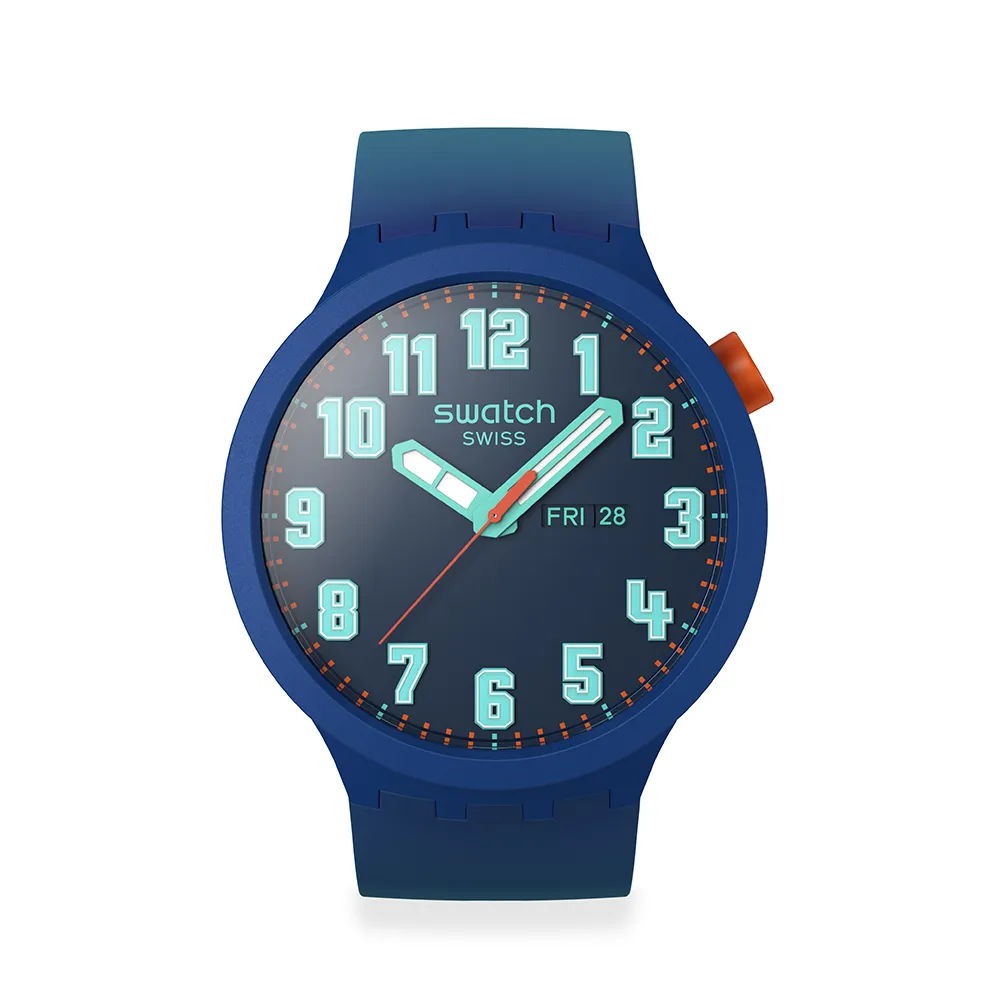 【SWATCH】ESSENTIALLY BOLD 大錶面手錶/男錶/女錶/瑞士製造 SB01N700(47mm)