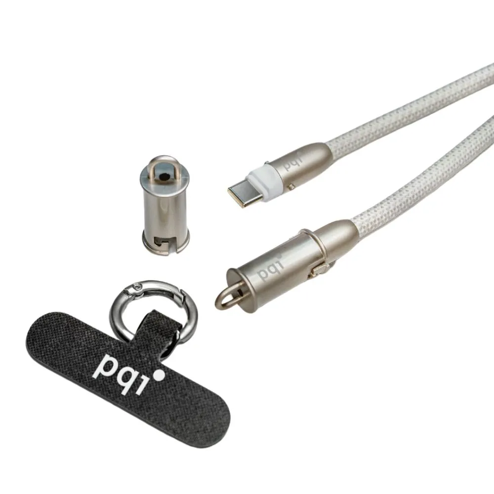 【PQI 勁永】qCable C120手機掛繩充電線120cm(掛繩+墊片∣Apple/Android適用)