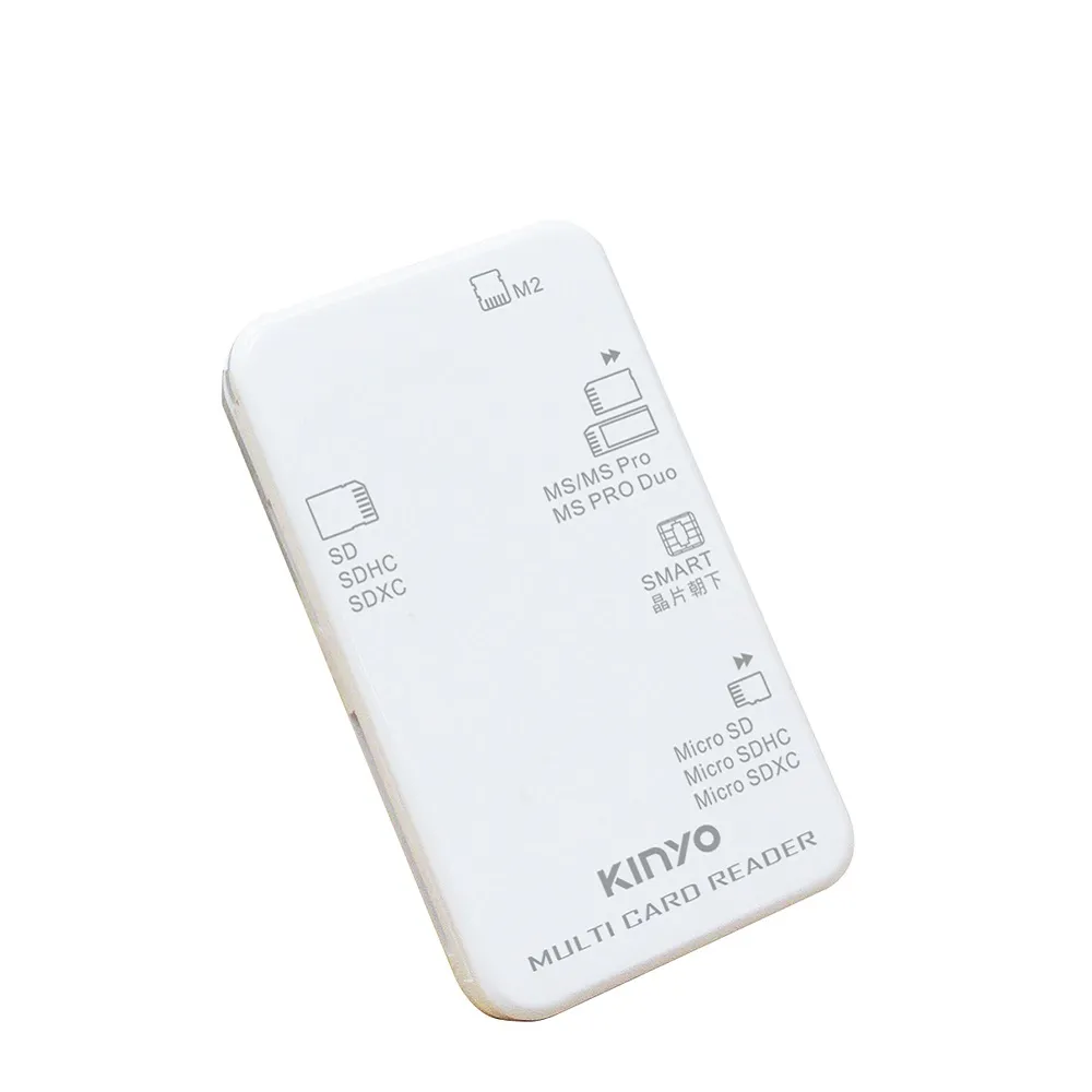 【KINYO】USB2.0多合一晶片讀卡機15CM(ATM轉帳/報稅/儲值 KCR-6251)