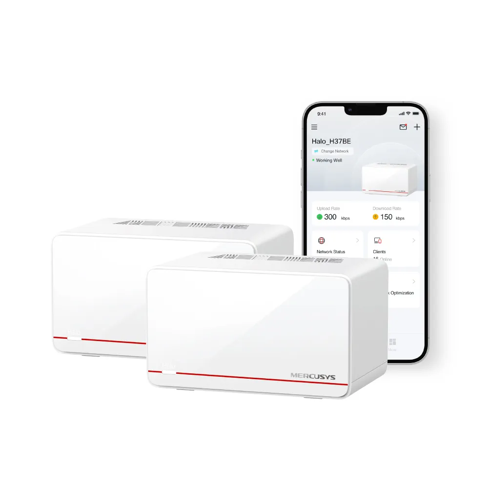 【Mercusys 水星】Wi-Fi7 BE6500雙頻2.5G真Mesh路由器 WiFi分享器 6.5Gbps(支援AI筆電/Halo H37BE兩入)