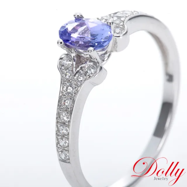 【DOLLY】18K金 天然丹泉石鑽石戒指-002 高級訂製珠寶 浪漫質感 奢華送禮